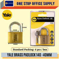 YALE BRASS PADLOCK 140 - 40MM