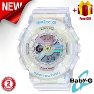 【2-year warranty】100% Original Casio G-SHOCK Baby G BA-110 Women Transparent Resin Strap Japan Quart
