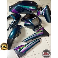 COVERSET BODYSET RXZ MILI TERMASUK TANK ORIGINAL EQUIPMENT MANUFACTURED OEM GRAPHIC DBG (7) GREEN PURPLE STICKER TANAM