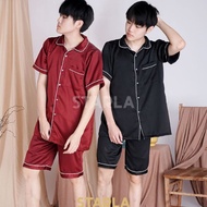 Best Products MEN'S SHORT SATIN PAJAMAS MEN'S PAJAMAS / MEN'S PAJAMA SUITS / ADULT MEN'S SATIN PAJAM
