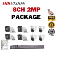 HIKVISION CCTV SET 8CH 2MP Camera Package IDS-7208HQHI-M1/E/DS-2CE16D0T-EXIF/DS-2CE76D0T-EXIPF