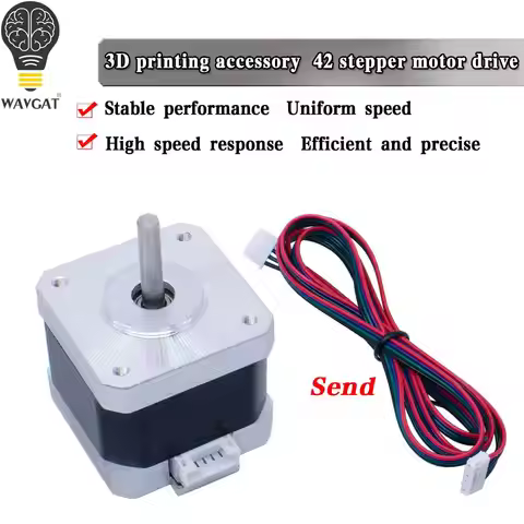 WAVGAT 4-lead Nema17 Stepper Motor 42 motor Nema 17 motor 42BYGH 40MM 1.7A (17HS4401) motor for CNC 
