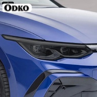 Car Headlight Protective Tint Film Smoke Black Transparent TPU Sticker For Volkswagen VW Golf 8 MK8 