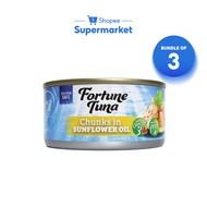 [Bundle of 3] Fortune Tuna Chunks in Sunflower Oil (170g)