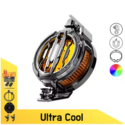 MEMO CX07, Magnetic/Clip-on Semiconductor Cooling Fan, Ultra-Silent and Portable Design Phone Cooler