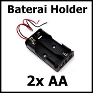 2x AA battery holder, battery box, miniature pju diorama light