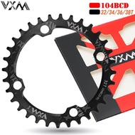 VXM MTB Chainring | 104BCD | Single-Speed | 32T–38T | Positive-Negative Tooth | Aluminum Alloy