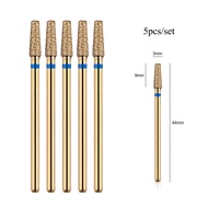 Halloween 5Pcs/set Titanium Cuticle Drill Bit Professional Rotary Burrs Diamond Nail Bits Manicure N
