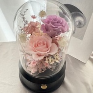 永生花音響花盅 永生花夜燈 藍牙音響喇叭 粉紫款 贈送包裝禮盒