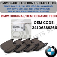 BMW GENUINE DISC BRAKE PAD FRONT FOR BMW 1 [F40] '19-23YR / 2 GRAN COUPE [F44] (218i, 220i, 235i) '1