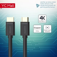 Unitek Y-C136M HDMI 2.0 High Speed Cable Male To Male Support 4K UHD 60Hz 3D Display Gold Plated Con