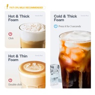 High efficiency HiBREW Milk Frother Frothing Foamer Chocolate Mixer Cold/Hot Latte Cappuccino fully 