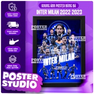 INTER MILAN 2023 poster photo frame includes 2 sizes for A5 tabletop (18cm x 24cm), A4 wall hanging 