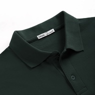 Kasual Baju Kaos Polo Forest Green Rise
