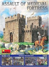 Mini Art MA72033 1/72 Medieval Fortress Attack Scene Figure Set, Plastic Model