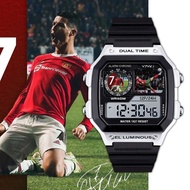 Football Star Cristiano Ronaldo Electronic Watch Sports Waterproof Anti-fall Alarm Clock with Night 