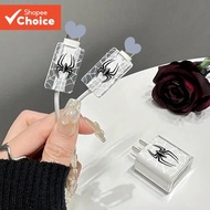 3 Piece Set Black Spider Charging Head Cover 20w Charging Head Cover 18w Fast Charging Head Charger 