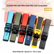 24mm Silicone Watch Strap Replacement For GA2000 PRG-600 PRW-6600 PRG-650 Men Resin Wristband Watch 