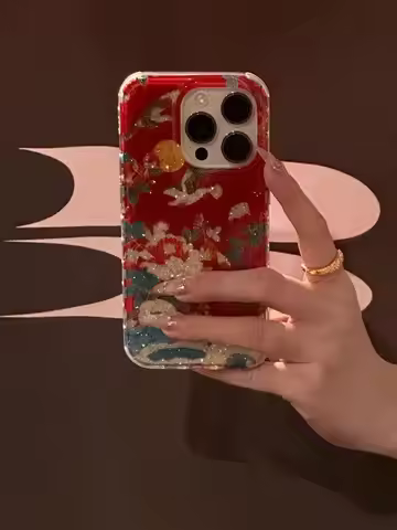 Peony Flower Luxury sequins Phone Case For iPhone 17 17promax 17ari 16 15 Pro Max 14 11 13 12 Cover
