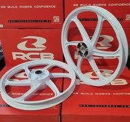 ล้อแม็ก(Racing Boy) ขอบ 17 WAVE110-I,/CZ-I,WAVE125-Iปลาวาฬ หน้าดิส/หลังดั้ม สีขาวล้วน (ลาย588) รหัสส