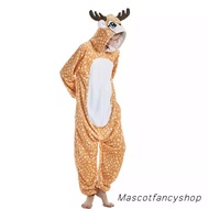 [มี COD] ⚡️ ชุดนอนมาสคอต กวางเรนเดียร์ (reindeer) ⚡️ แบบใหม่มีซิป*  ชุดงานคริสมาสต์