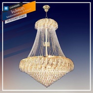 WH โคมไฟระย้า เม็ดคริสตัลสีทอง ขนาด 56cm ขั้ว E14x11 รุ่น WL-81034D1-D56KG