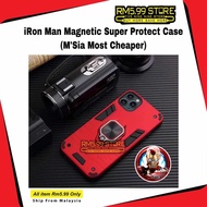 (Iron Man Armor Shock Protect Magnetic RIng Holder Case)Red Mi A1/ 6/6A/7/7A/9T/Note 8 11 11s M4 10 10s K20 Pro/Poco M3