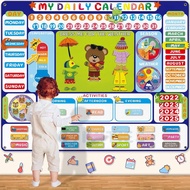 My Daily Calendar Felt Board for Kids Preschool Classroom Calendar 3.5Ft Circle Time Learning Center