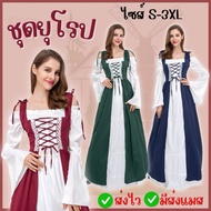 New Arrival Shipped From Bangkok European Retro Vintage Gothic Maxi Dress Renaisssance Victorian Med