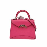 MOYNAT Gabrielle小號21紫紅色牛皮銀扣