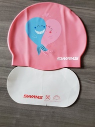 SWANS 泳帽 矽膠 兒童可愛卡通圖案