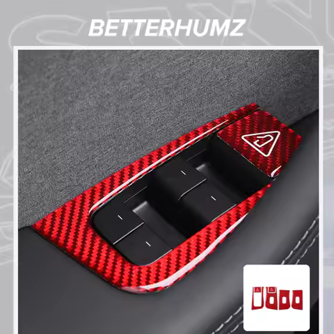 For Tesla Model Y 2018- Model Y Juniper Model 3 Highland Window Lift Panel Trim Carbon Fiber Sticker