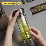 炊大皇（COOKER KING）双层玻璃杯茶水分离茶杯男女办公高档大容量车载防烫高硼硅玻璃 双层玻璃杯 320ml