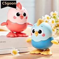 C5GOON Colorful Wind-up Hopping Chick Clockwork Swing Crawling Toy Toddlers Educational Interactive 