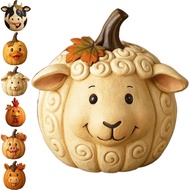 Farm Animal Pumpkin Figurines, Funny Farm CowDuckSheep Animals Statue, Fall Thanksgiving & Halloween