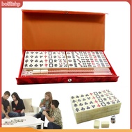 {bolilishp}  Portable Mahjong Board Lightweight Mahjong Tiles Portable Mini Mahjong Game Set Classic Chinese Mahjong for Travel Parties Lightweight Compact Mahjong Set for Home