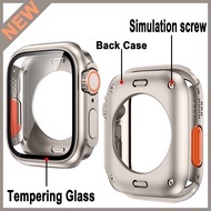 Case For Apple Watch Case 44mm 45mm 41mm 40mm Tempered Glass Cover Change to Ultra For iWatch Series 8 7 SE 6 5 3