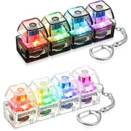 4 Keys Stress Relief Keyboard Keychain Fidget Relaxing DIY Keys Mechanical Keyboard rgb light Axis T