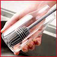 GEESO Cup Brush Insulation Cup Cleaning Artifact Long Handle Glass Brush Silicone Milk Bottle Brush