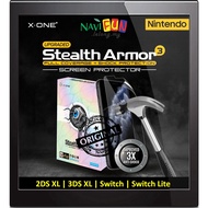 [ Nintendo 2DS 3DS Switch Oled Lite XL ] [Clear | Matte] X-One Stealth Armor 3 Screen Protector Anti