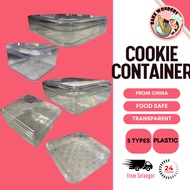 (1PC) Kuih raya container/Cookie container/Dessert Container/Bekas Kuih Raya/Balang kuih raya/Tiramisu Container/Square