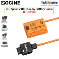 ZGCINE DT-FZ100 D-Tap to FZ100 Dummy Battery Cable Braided Wire For Sony A7 III A7 IV A7C A7C II A7C