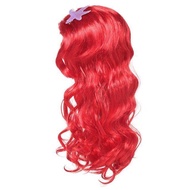Little Mermaid Ariel Accessories for Baby Girls Crown Necklace Hair Hoop Wig Glove Lovely Parts Birthday Cosplay Dress Ornament
