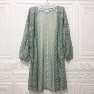 KARDIGAN OUTER BRUKAT WANITA //LONG CARDIGAN BROKAT RAJUT IMPORT// OUTER BROKAT PREMIUM