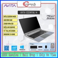 AVITA ESSENTIAL 14 NOTEBOOK LAPTOP AVT-NE14A2MYC43A (N4020/4GB/128GB/W10HS/14'FHD/CONCRETE GREY/MATT