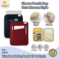 Asus VivoBook ZenBook 13 14 Laptop Sleeve Soft Pouch Cover Korea Tas Laptop Bag Case Casing Sarung