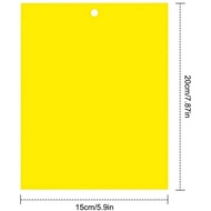 (BGOP) 500Pcs Sticky Fly Trap Paper Yellow Traps Fruit Flies Insect Glue Catcher Dual-Sided 20X15cm