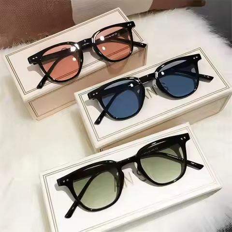 UV400 Black Eyewear Vintage Oversized Sunglasses Men Shades Square Sunglasses Men Shades