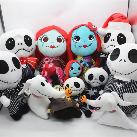 1piece Tim Burton’s Nightmare Before Christmas Sally and jack Plush Toys Zero dog Stuffed Toys Hallo