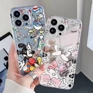 for POCO C65 C55 C40 M6 Pro 4G M4 M3 Pro 5G X6 X5 X4 X3 GT F3 Couple Kiss Drawing Painting Cute Mouse Clear TPU Case Air Cushion Square Anti-Drop Cover